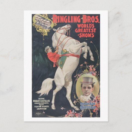 Ringling Bros. / Frau Ada Castello Postkarte (Vorderseite)