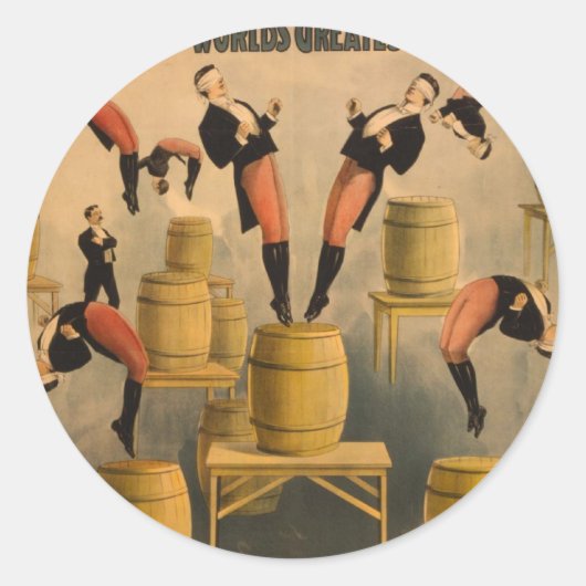 Ringling Bros. / Raschetta Bros. Runder Aufkleber (Vorderseite)