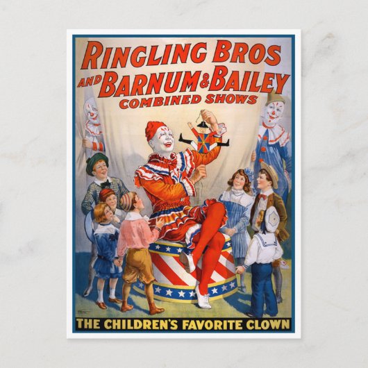 Ringling Bros und Barnum & Bailey Circus Poster Postkarte (Vorderseite)
