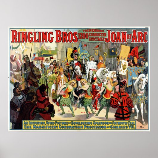 Ringling Bros. Ungeheuer 1200-Zeichen-Spektakel Poster (Vorne)