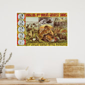 Ringling Bros. Wilde Tierwerbung in den 1900er Jah Poster (Küche)