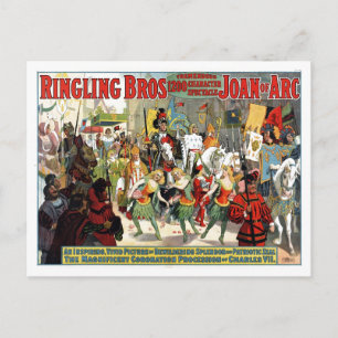Ringling Brothers Circus Joan of Arc Spektakel Postkarte