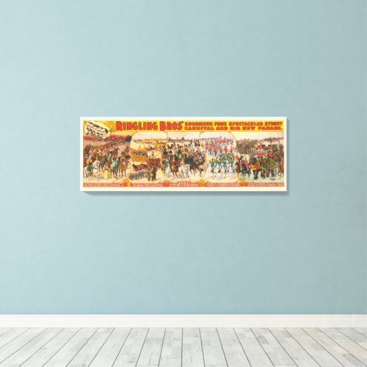 Ringling Brothers Street Karneval & Big New Parade Leinwanddruck (Insitu (Holzboden))