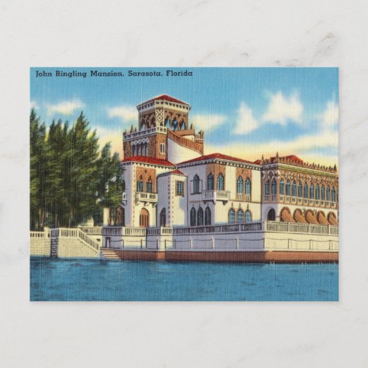 Ringling Mansion, Sarasota, Florida Postkarte (Vorderseite)