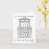 Ringling Museum Ca'd'Zan - Blank Card Karte (Gelbe Blume)