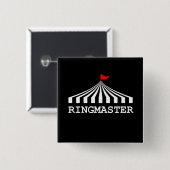 Ringmaster - Circus Showman Ringmaster Button (Vorne & Hinten)