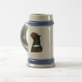 Ringneck Fasan-Kopf Bierglas (Vorderseite Links)