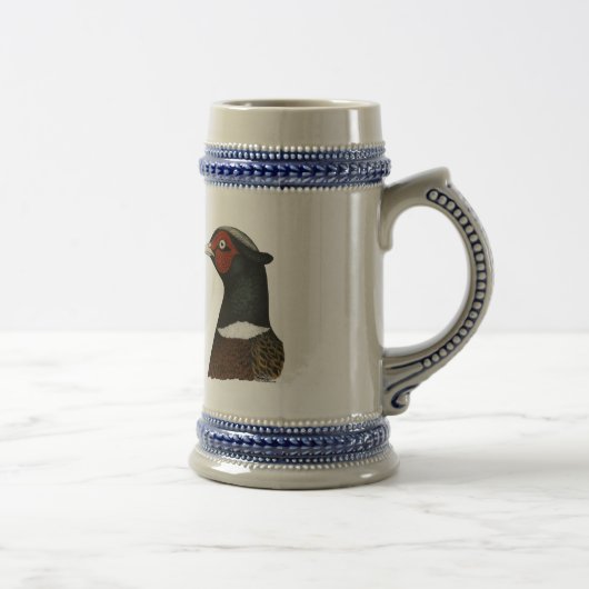Ringneck Fasan-Kopf Bierglas (Rechts)