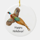 Ringneck Fasan-kundengerechte Verzierung Keramikornament (Hinten)