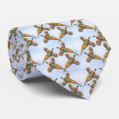 Ringneck Fasane in der Himmel-Krawatte Krawatte (Gerollt)