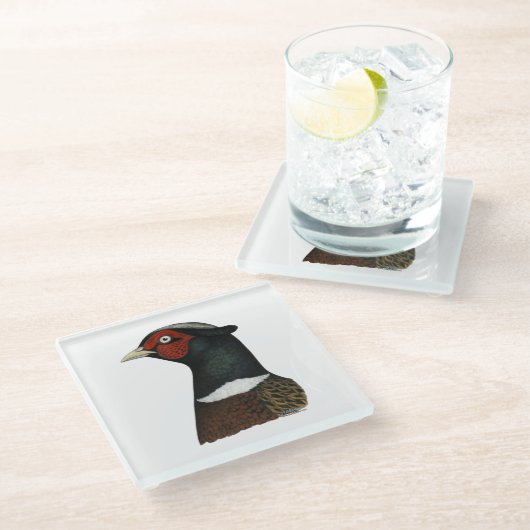 Ringneck Glasuntersetzer (Schrägansicht)