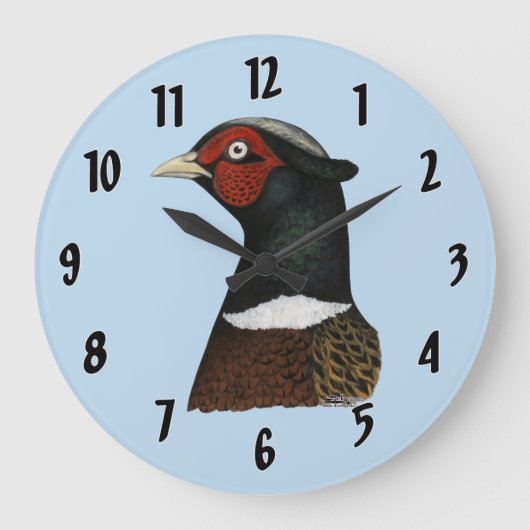 Ringneck Große Wanduhr (Vorderseite)