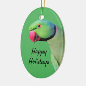 Ringneck Papagei Keramik Ornament (Links)