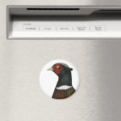 Ringneck Pheasant Head Magnet (In Situ (Geschirrspüler))