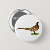 Ringneck Pheasant Rooster Button (Vorne & Hinten)