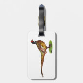 Ringneck Pheasant Rooster Gepäckanhänger (Rückseite vertikal)