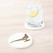 Ringneck Pheasant Rooster Getränkeuntersetzer (Seite)