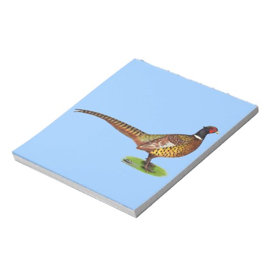 Ringneck Pheasant Rooster Notizblock (Rotiert)