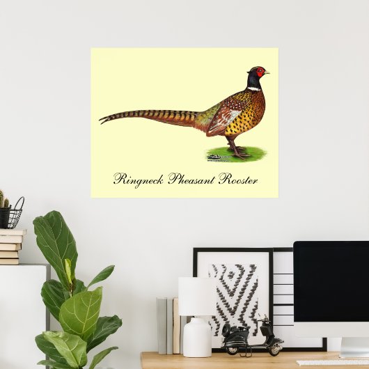 Ringneck Pheasant Rooster Poster (Heimbüro)