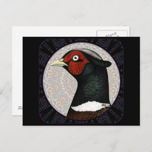 Ringneck Postkarte (Vorne/Hinten)