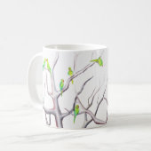 RingNecked Parakeet-Grafik-Tasse Kaffeetasse (Vorderseite Links)