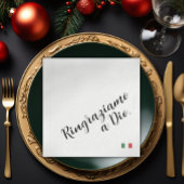 Ringraziamo a Dio - Italienische Dankbarkeit Abend Serviette