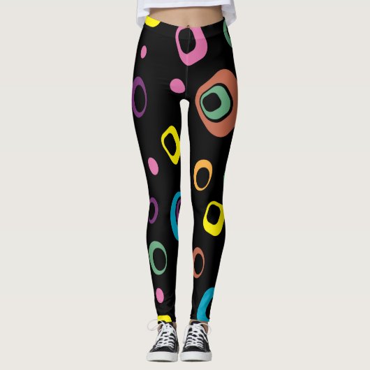 Rings Abstrakt Background Leggings (Vorderseite)