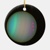 Rings and Moons Circling Uranus Keramik Ornament (Hinten)