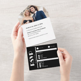 Rings-Foto, Weiß- und Schwarzaffäre All In One Einladung