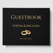 Rings für Schwarz und Gold Gästebuch (Vorderseite)