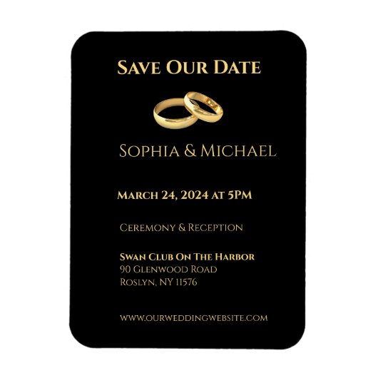 Rings für Schwarz und Gold Magnet (Vertikal)