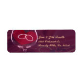 Rings in Hochzeitweilig-Weinglas (Vorne)