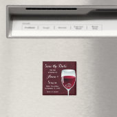 Rings in Weinglas Hochzeit retten das Datum Magnet (In Situ (Geschirrspüler))