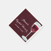 Rings in Wine Glass Bridal Wedding Serviette (Ecke)