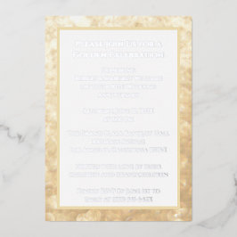 Rings Silver Gold 50. Hochzeitstag Folieneinladung