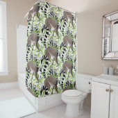 Rings-Taille im Waldmuster Duschvorhang (Beispiel)