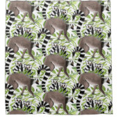 Rings-Taille im Waldmuster Duschvorhang (Vorderseite)