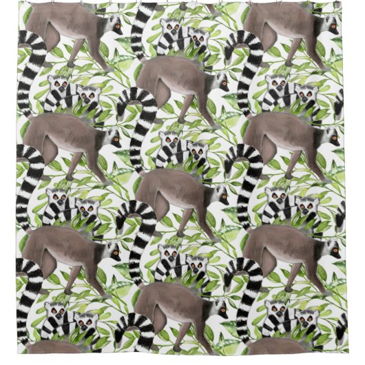 Rings-Taille im Waldmuster Duschvorhang (Vorderseite)