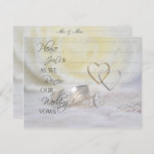 Rings Vow Renewal Einladung (Vorne/Hinten)