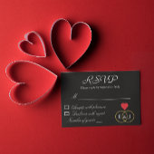 Rings Wedding RSVP Card Karte