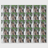 Ringschwanzfamilie Lemur Geschenkpapier (Flach)