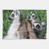 Ringschwanzfamilie Lemur Geschirrtuch (Horizontal)