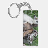 Ringschwanzfamilie Lemur Schlüsselanhänger (Vorderseite links)