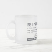 Ringside-mattierte GlaslebhaftTasse Mattglastasse (Links)