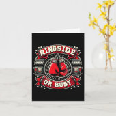 Ringside oder Bust Boxing Funny Graphic T-Shirts Karte (Gelbe Blume)