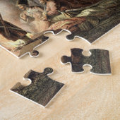 Ringsum das Lager-Feuer (Farbelitho) Puzzle (Seite)