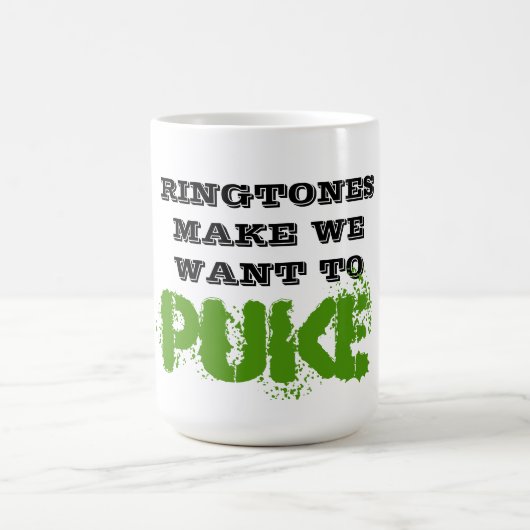 RINGTONES MACHEN WIR GEWOLLT, PUKE Funny Spaß Cup Kaffeetasse (Mittel)