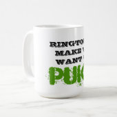RINGTONES MACHEN WIR GEWOLLT, PUKE Funny Spaß Cup Kaffeetasse (Vorderseite Links)