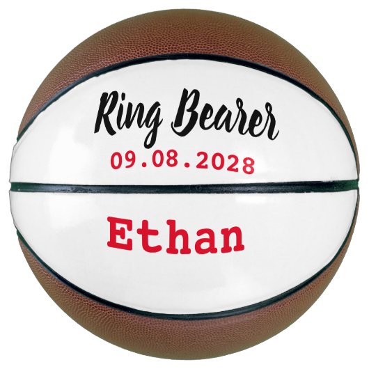 Ringträger Antrag Geschenk Mini Fußball Basketball (Vorderseite)