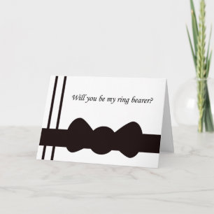 Ringträger-Hochzeitseinladung Karte mit schwarzer 